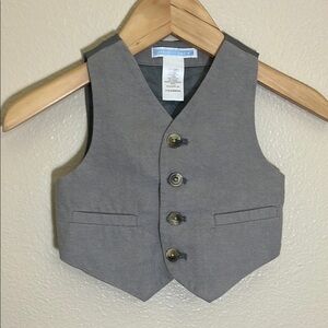 Janie and Jack Gray Button Vest